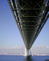 明石海峡大橋（下から）